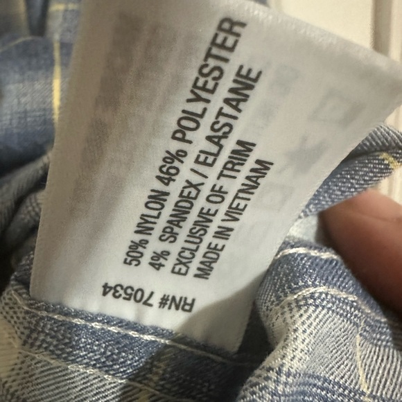 Orvis Active Fit XL Plaid Button-Down Shirt Blue Yellow Check Long Sleeve Casual - Picture 7 of 9